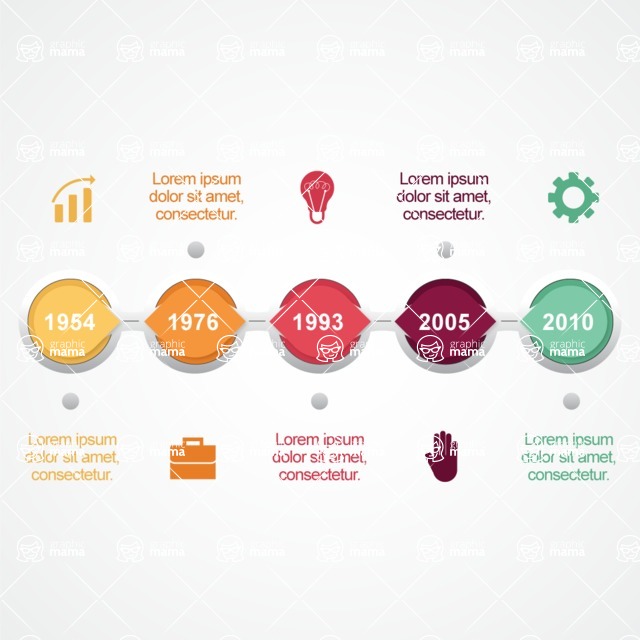 Infographic Templates Collection - Vector, Photoshop, PowerPoint, Google Slides - Year Timeline Vector Infographic Template Design